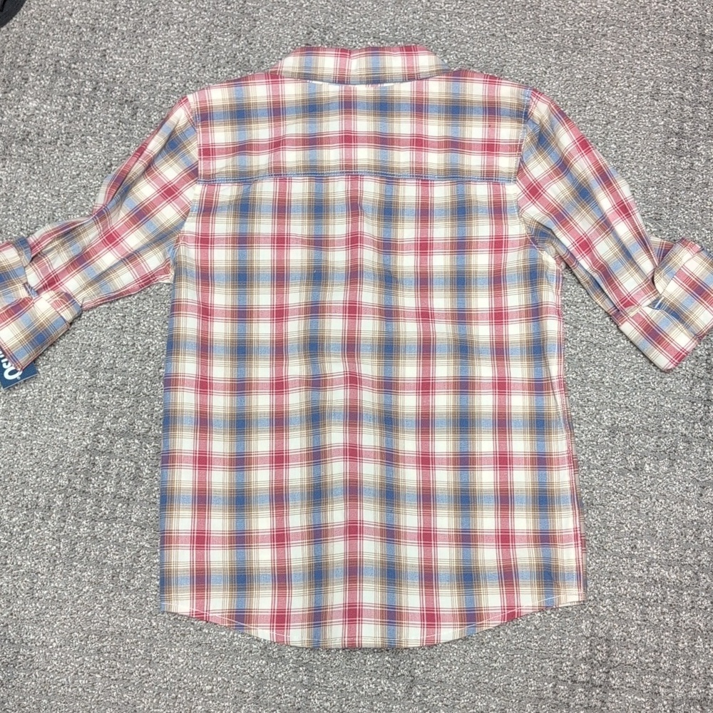 OshKosh B'gosh Boys Plaid Shirt - Red, Blue, White NWT Size 8 - Picture 7 of 7